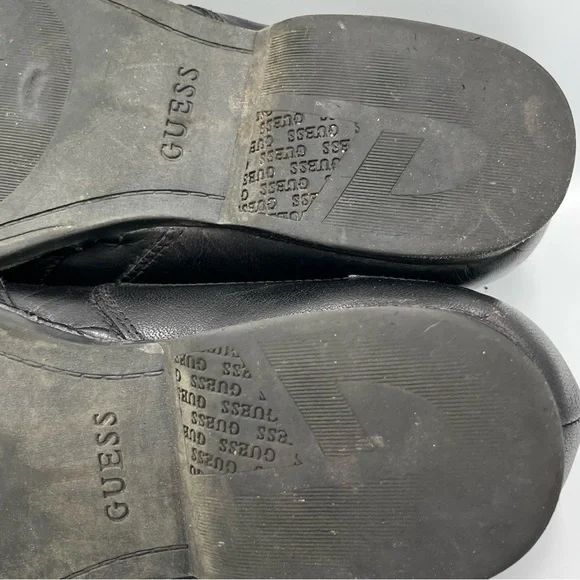 Guess Men's Marciano Black Leather Vintage Slip-On Shoes 12 Western‎ Chic Slick - Picture 11 of 16